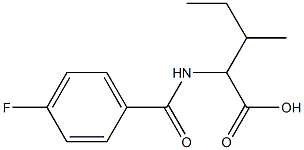 2-[(4-fluorobenzoyl)amino]-3-methylpentanoic acid Struktur