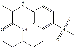 2-[(4-methanesulfonylphenyl)amino]-N-(pentan-3-yl)propanamide 结构式