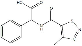 2-[(4-methyl-1,2,3-thiadiazol-5-yl)formamido]-2-phenylacetic acid 结构式
