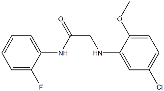 2-[(5-chloro-2-methoxyphenyl)amino]-N-(2-fluorophenyl)acetamide Struktur