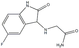 2-[(5-fluoro-2-oxo-2,3-dihydro-1H-indol-3-yl)amino]acetamide Struktur