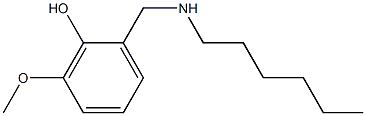 2-[(hexylamino)methyl]-6-methoxyphenol 结构式