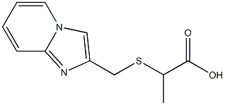 2-[(imidazo[1,2-a]pyridin-2-ylmethyl)thio]propanoic acid Struktur
