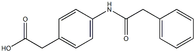 2-[4-(2-phenylacetamido)phenyl]acetic acid Struktur