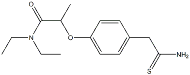 2-[4-(carbamothioylmethyl)phenoxy]-N,N-diethylpropanamide Structure