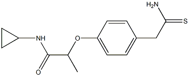 2-[4-(carbamothioylmethyl)phenoxy]-N-cyclopropylpropanamide 结构式