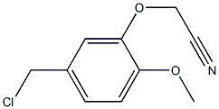 2-[5-(chloromethyl)-2-methoxyphenoxy]acetonitrile,,结构式