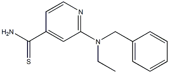 2-[benzyl(ethyl)amino]pyridine-4-carbothioamide,,结构式
