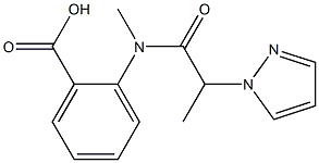2-[N-methyl-2-(1H-pyrazol-1-yl)propanamido]benzoic acid Structure