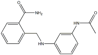 2-{[(3-acetamidophenyl)amino]methyl}benzamide Struktur