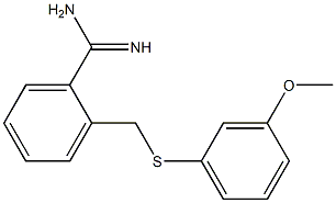 2-{[(3-methoxyphenyl)sulfanyl]methyl}benzene-1-carboximidamide Struktur