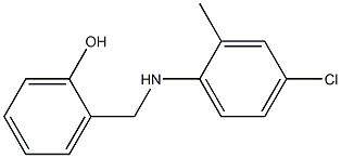 2-{[(4-chloro-2-methylphenyl)amino]methyl}phenol,,结构式