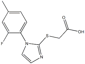 2-{[1-(2-fluoro-4-methylphenyl)-1H-imidazol-2-yl]sulfanyl}acetic acid