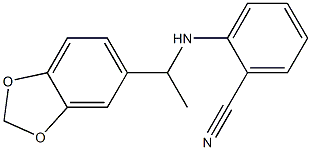 2-{[1-(2H-1,3-benzodioxol-5-yl)ethyl]amino}benzonitrile Structure