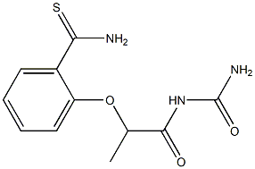 2-{[1-(carbamoylamino)-1-oxopropan-2-yl]oxy}benzene-1-carbothioamide Structure