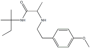 2-{[2-(4-methoxyphenyl)ethyl]amino}-N-(2-methylbutan-2-yl)propanamide Struktur