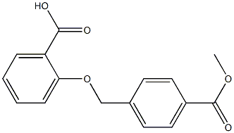 2-{[4-(methoxycarbonyl)phenyl]methoxy}benzoic acid Structure