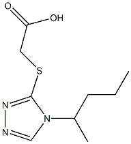 2-{[4-(pentan-2-yl)-4H-1,2,4-triazol-3-yl]sulfanyl}acetic acid Struktur
