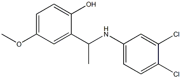 2-{1-[(3,4-dichlorophenyl)amino]ethyl}-4-methoxyphenol Struktur