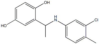 2-{1-[(3-chloro-4-methylphenyl)amino]ethyl}benzene-1,4-diol 结构式