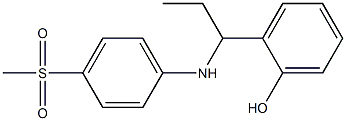 2-{1-[(4-methanesulfonylphenyl)amino]propyl}phenol Struktur