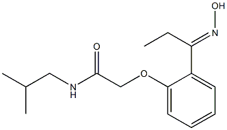 2-{2-[(1E)-N-hydroxypropanimidoyl]phenoxy}-N-isobutylacetamide Struktur