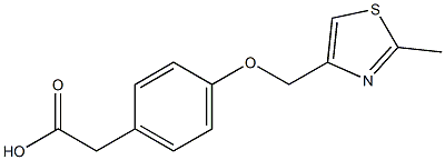 2-{4-[(2-methyl-1,3-thiazol-4-yl)methoxy]phenyl}acetic acid Structure