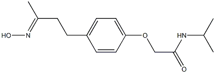 2-{4-[(3E)-3-(hydroxyimino)butyl]phenoxy}-N-isopropylacetamide Struktur