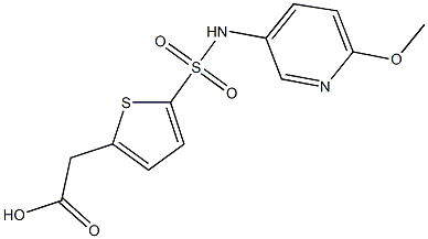 2-{5-[(6-methoxypyridin-3-yl)sulfamoyl]thiophen-2-yl}acetic acid|