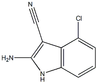 2-amino-4-chloro-1H-indole-3-carbonitrile Structure