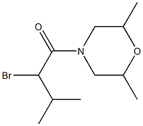 2-bromo-1-(2,6-dimethylmorpholin-4-yl)-3-methylbutan-1-one Structure