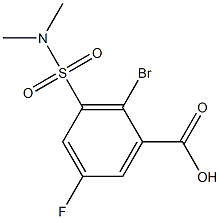 2-bromo-3-[(dimethylamino)sulfonyl]-5-fluorobenzoic acid Structure