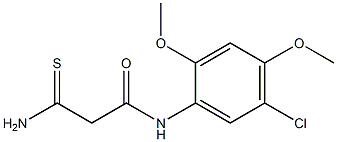 2-carbamothioyl-N-(5-chloro-2,4-dimethoxyphenyl)acetamide Structure