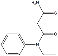 2-carbamothioyl-N-ethyl-N-phenylacetamide Struktur
