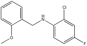 2-chloro-4-fluoro-N-[(2-methoxyphenyl)methyl]aniline Struktur