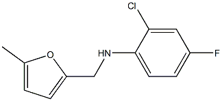 2-chloro-4-fluoro-N-[(5-methylfuran-2-yl)methyl]aniline 结构式