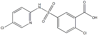 2-chloro-5-[(5-chloropyridin-2-yl)sulfamoyl]benzoic acid Structure