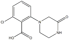 2-chloro-6-(3-oxopiperazin-1-yl)benzoic acid 结构式