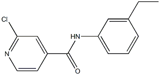 2-chloro-N-(3-ethylphenyl)pyridine-4-carboxamide 结构式