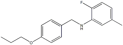 2-fluoro-5-methyl-N-[(4-propoxyphenyl)methyl]aniline