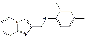2-fluoro-N-{imidazo[1,2-a]pyridin-2-ylmethyl}-4-methylaniline Struktur