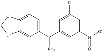 2H-1,3-benzodioxol-5-yl(3-chloro-5-nitrophenyl)methanamine Structure