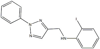 2-iodo-N-[(2-phenyl-2H-1,2,3-triazol-4-yl)methyl]aniline Struktur
