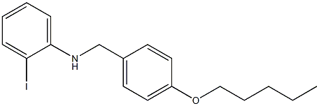 2-iodo-N-{[4-(pentyloxy)phenyl]methyl}aniline Struktur