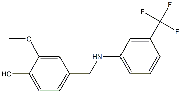 2-methoxy-4-({[3-(trifluoromethyl)phenyl]amino}methyl)phenol Structure