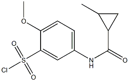 2-methoxy-5-[(2-methylcyclopropane)amido]benzene-1-sulfonyl chloride Struktur