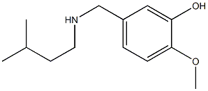 2-methoxy-5-{[(3-methylbutyl)amino]methyl}phenol Struktur
