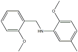 2-methoxy-N-[(2-methoxyphenyl)methyl]-5-methylaniline Struktur