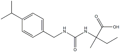 2-methyl-2-[({[4-(propan-2-yl)phenyl]methyl}carbamoyl)amino]butanoic acid,,结构式