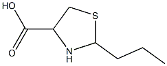 2-propyl-1,3-thiazolidine-4-carboxylic acid Struktur